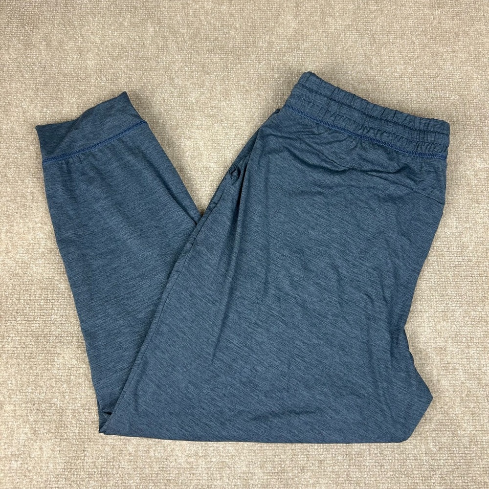 Noble Outfitters Jogger Pants Mens XL Blue Drawstring High Rise Logo Tapered Leg